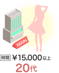 [時間¥15,000以上]20代